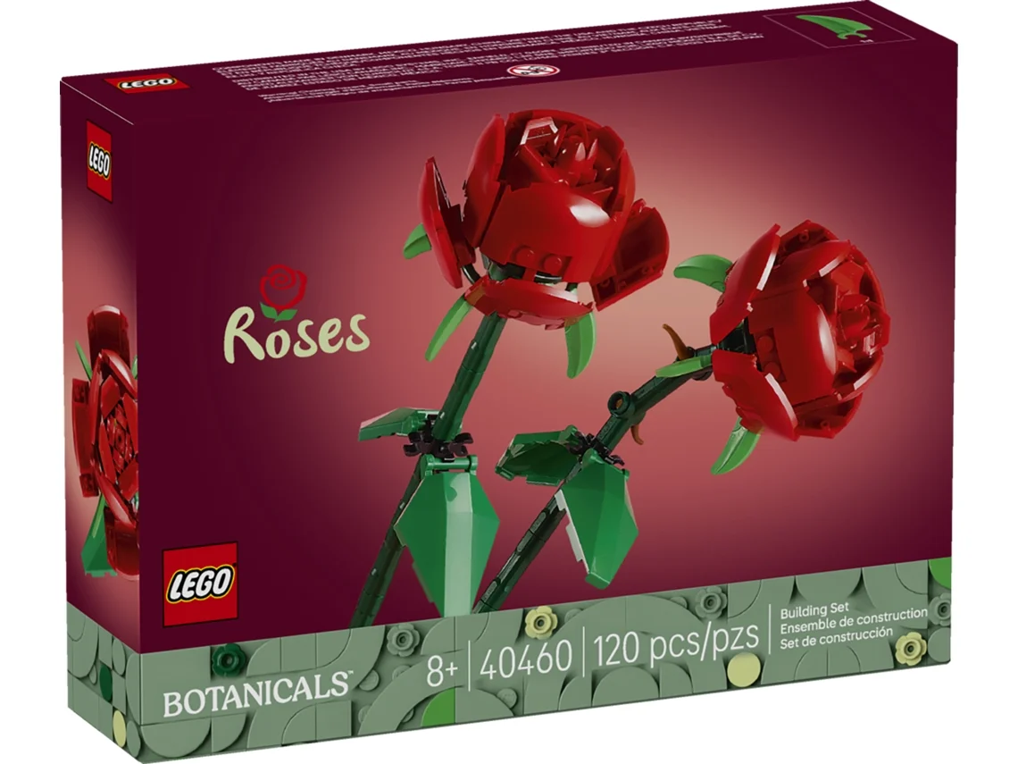 Conjunto Lego Botanicals 2 Rosas Vermelhas 120 Peças 40460