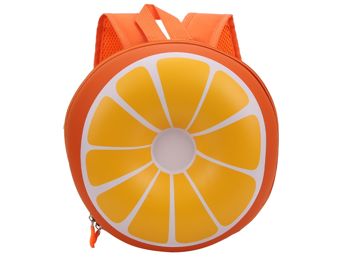 Mali mochila Infantil Forma de Fruta Cute para Jardim de Infância com Alças Ajustáveis Laranja
