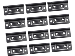 Conjunto De 12 Dobradiças Pretas Foscas Para Portas, Tamanho Pequeno,