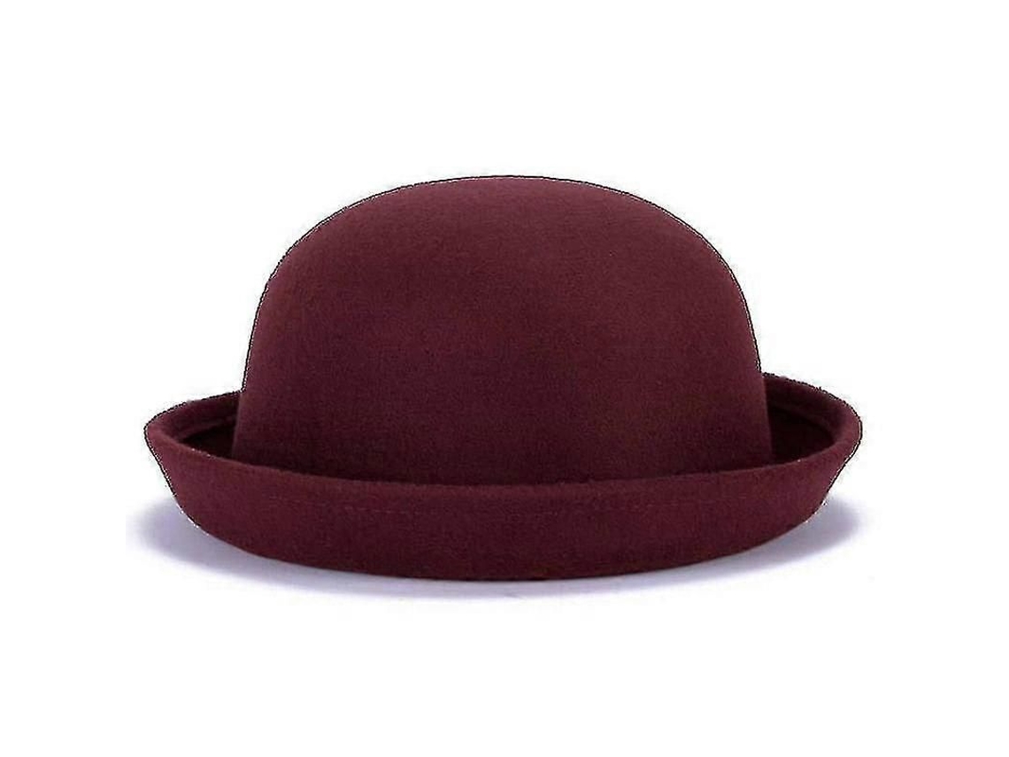 2026 chapéu de Lã Bowler Derby de Cor Solida para Mulheres Moderno