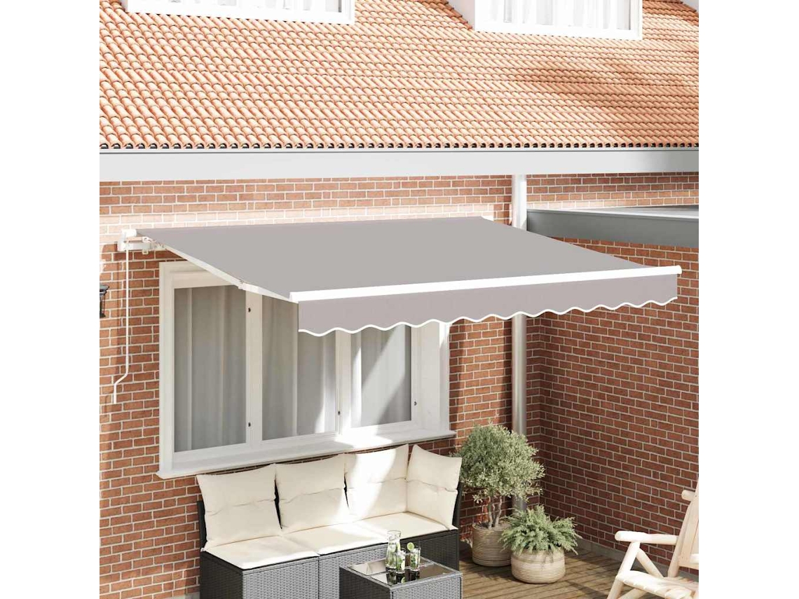 Vidaxl Tecido De Substituição Para Toldo Cinzento-claro 3 X 2,5 M