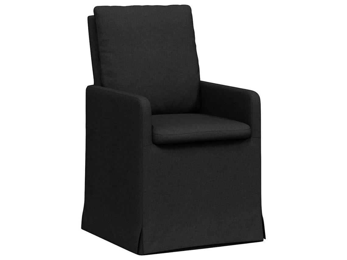 Conjunto 2 Cadeira De Jantar Vidaxl Preto Tecido (57 X 67 X 98 Cm)