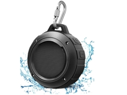 Alto Falante Bluetooth Yizhood Ipx5 Estéreo Hd À Prova Dágua 8 Horas De Reprodução Com Ventosa De Microfone Embutido Preto