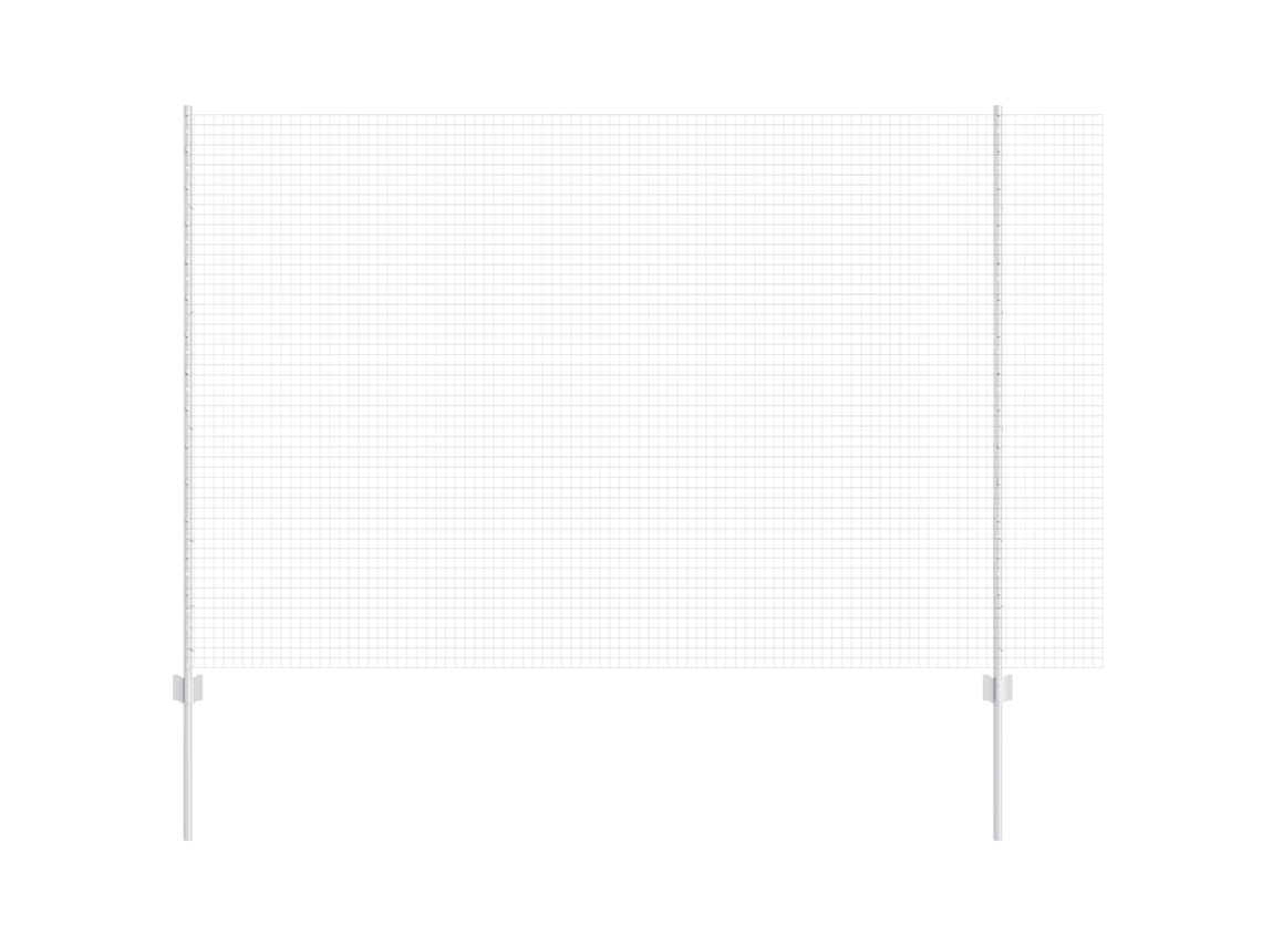 Conjunto 1 Cerca Externa Vidaxl Prateado Aço (25 X 1,5 M)