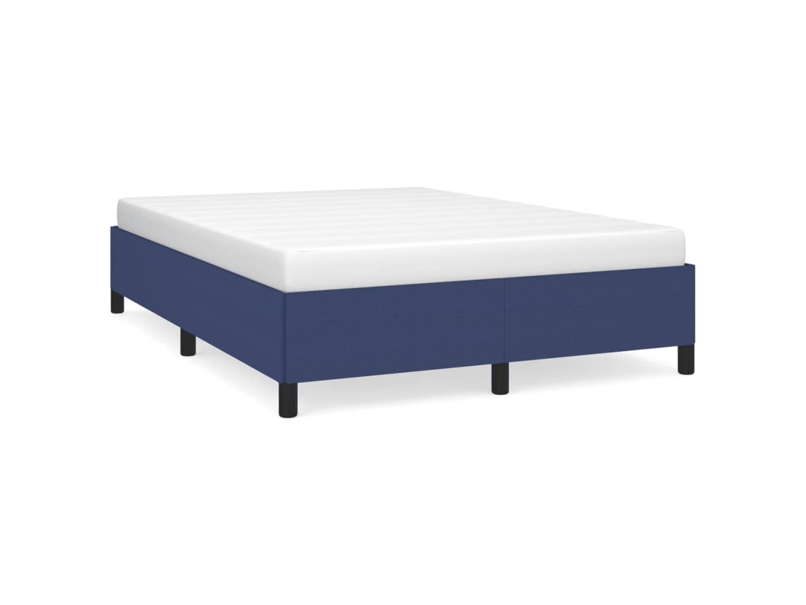 Bed Frame, Bed Frames Vidaxl Azul Tecido (140 X 190 Cm)