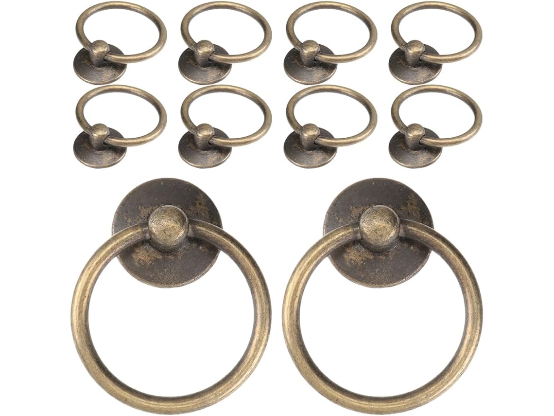 Conjunto De 10 Puxadores De Metal Para Gavetas, Portas E Móveis De Design Vintage.