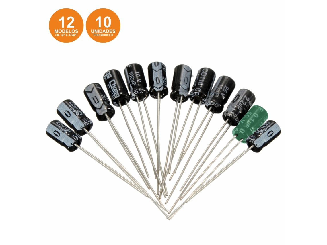 Conjunto de 120 Condensadores Electroliticos DIV