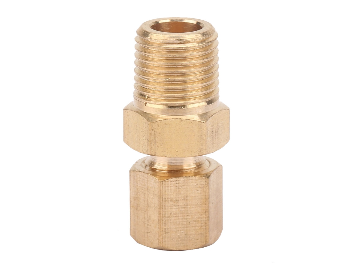 Conector De Compressão Npt Macho De Latão 1/8"
