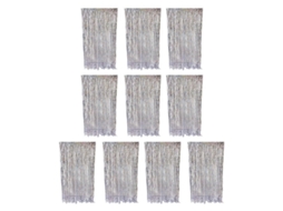 10 Cortinas De Franja De Lâmina Metálica Reutilizáveis Para Festas Aniversários Decoração De Fundo Plata