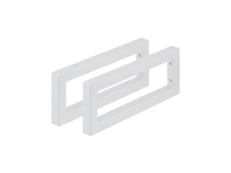 Console De Parede Relaxdays, Conjunto De 2, 40 Cm, Aço, Suporte Para Lavatório E Prateleira, Console Retangular, Branco