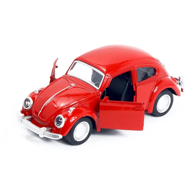 Modelo de Carro Retrô em Liga Metálica em Formato de Fusca MDUG (vermelho)