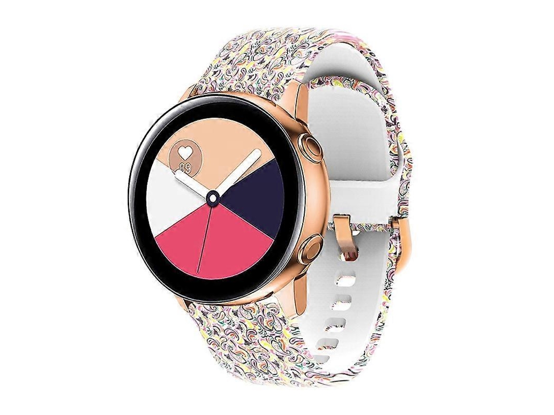 Pulseira De Silicone Com Estampa Para Samsung Galaxy Watch 42mm (rosa Vermelho)