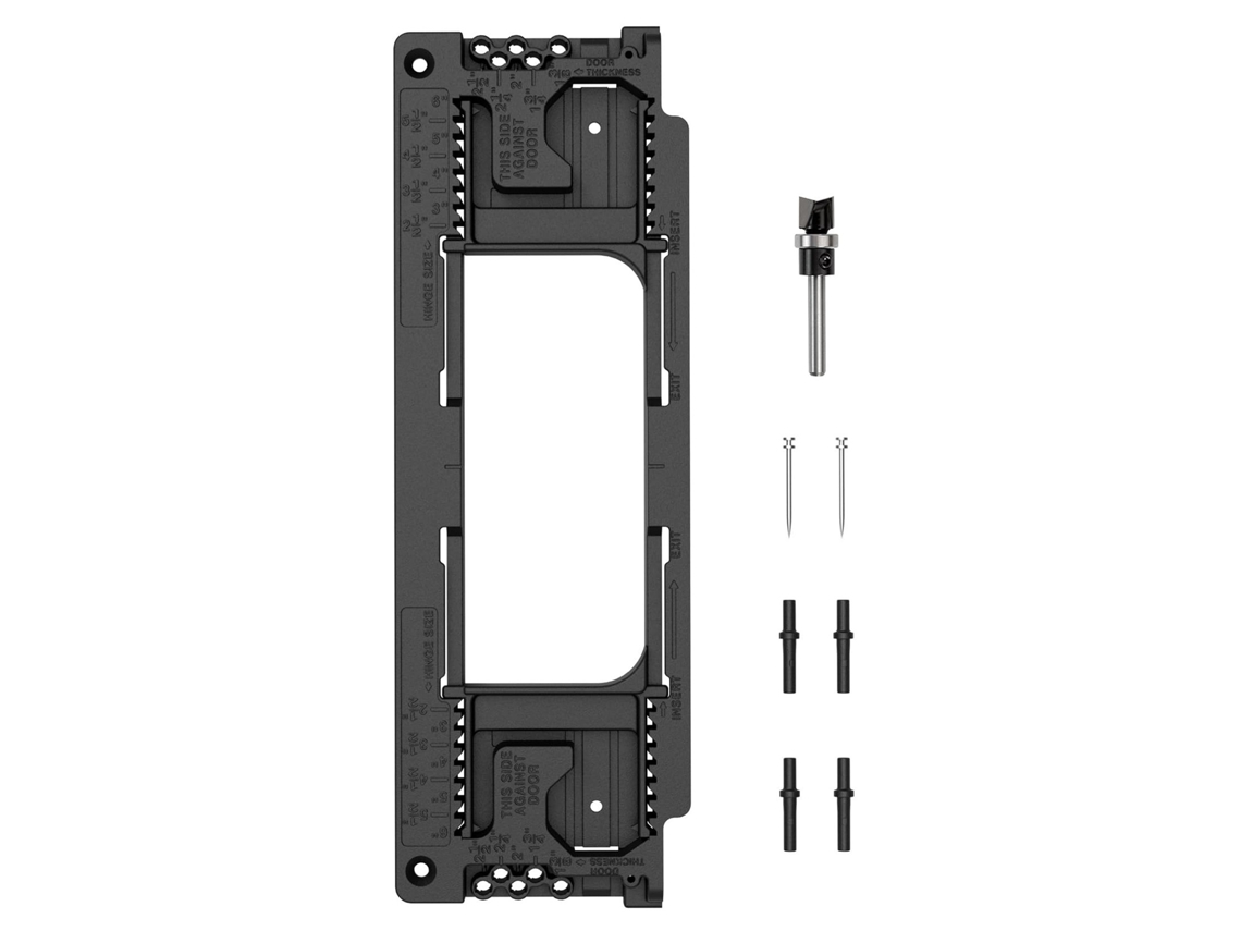 Modelo De Instalação De Moldes Para Furadeira De Bisagras Para Bisagras De 2‑1/2 A 6 Polegadas E Portas De 1‑3/8 A 2‑1/2 Polegadas De Espessura