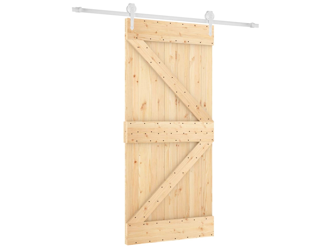 Maison Exclusive - Porta Deslizante 95 X 210 Cm Natural E Branco