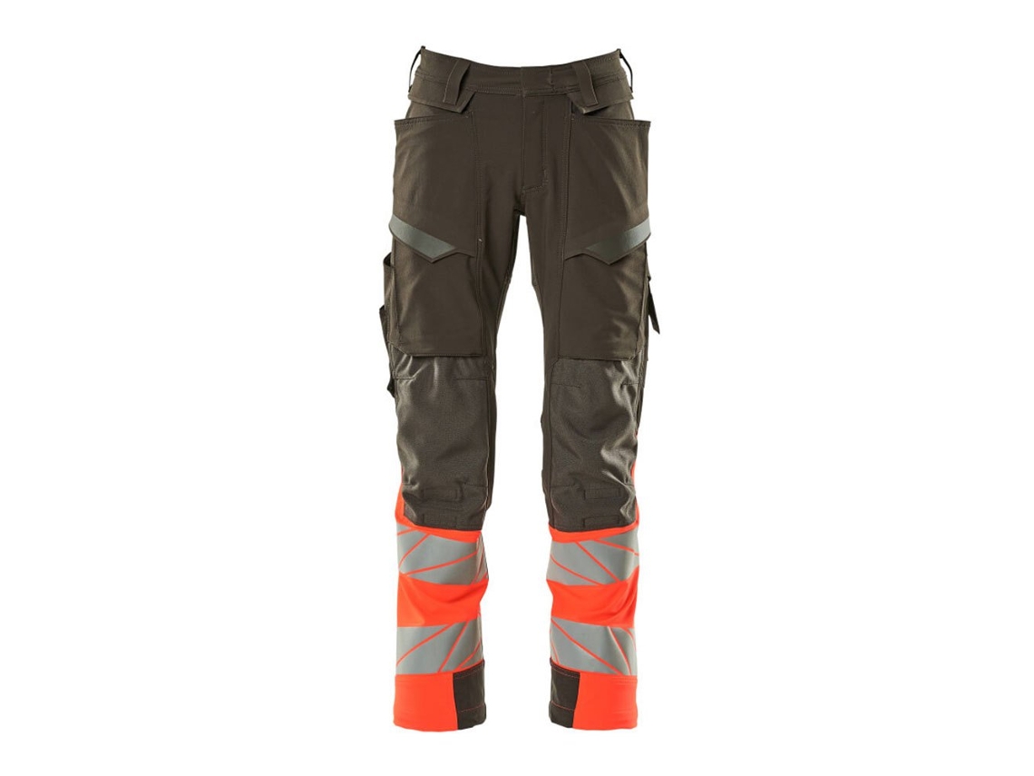 Calças Grandes Com Bolsos Para Joelheiras Accelerate Safe 19179 Verde 46 / 35 MASCOT