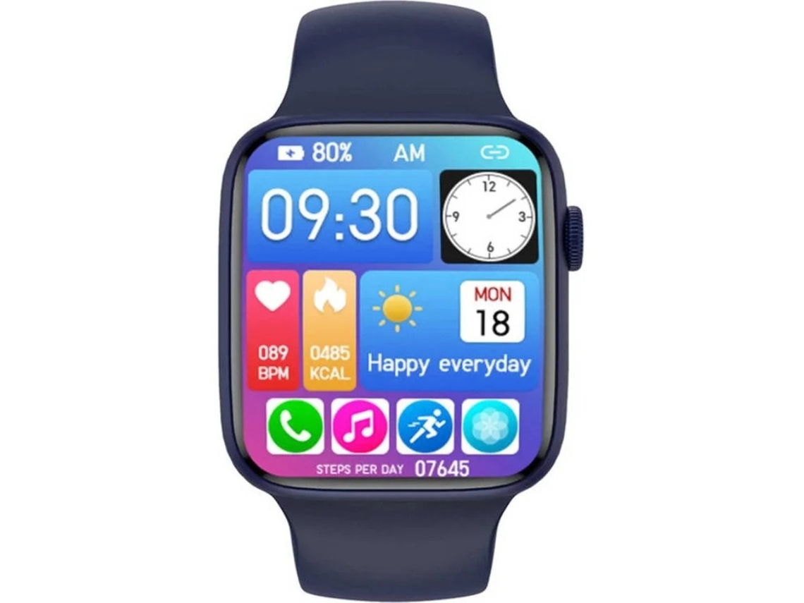 Smartwatch Bluetooth Chamada Masculina Feminina Relógio Inteligente Hd 1.8 Tela De Toque Hd Gravação De Faixa De Movimento De Voz Ai Azul Yizhood