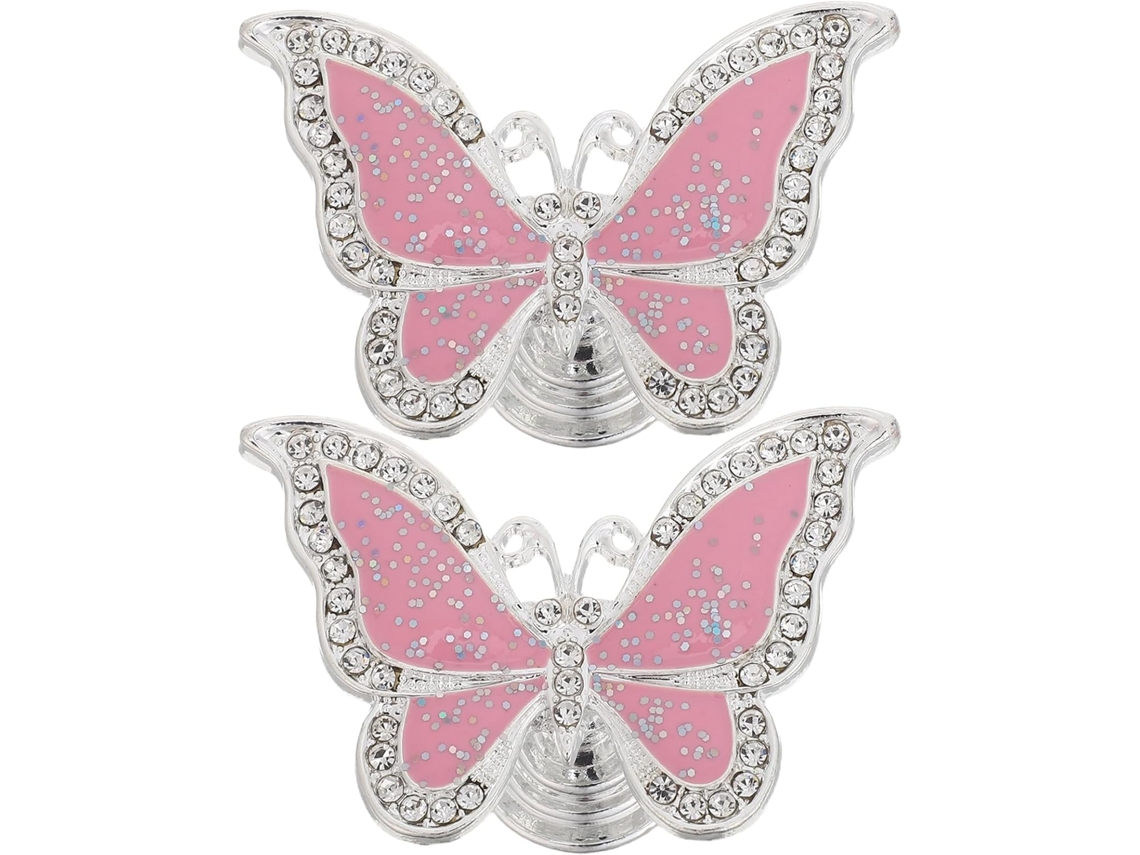 Conjunto De 2 Puxadores Decorativos Para Gavetas Em Liga De Zinco Pintada, Com Sistema De Fixação.