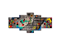 Quadro Moderno DEKOART Arte Abstrata, Miró Moderno Cor Vermalhos (180 X 85cm)