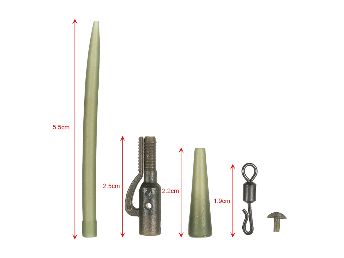 Acessórios de Pesca com 50 Clips de Chumbo e Segurança