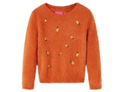 Camisola De Malha Para Criança Laranja-queimado 116