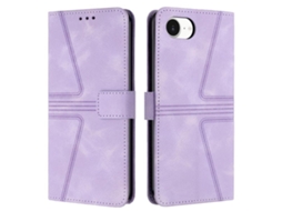 Capa De Couro Para Iphone 16e - Triangular - Cor Sólida