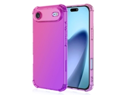 Capa Para Iphone Air Em Tpu Com Efeito Degradê E Proteção Contra Quedas - Rosa/roxo