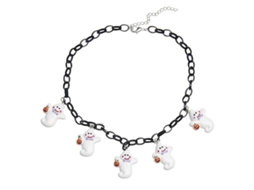 Colar de Halloween Pendente de Fantasma e Morcego para Jovens NEVEANCE