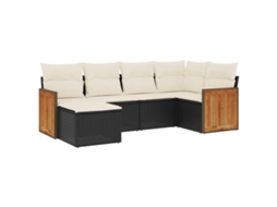 Garden Sofa Set, Garden Sofa Sets Vidaxl Preto Rattan / Vime (n/a)
