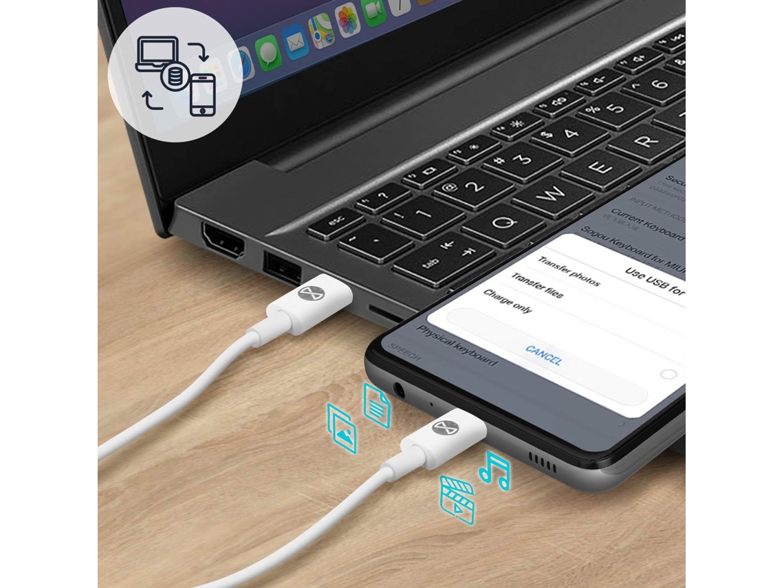 Cabo Usb Forever Conexão Usb C Da Serie 4Ev Branco