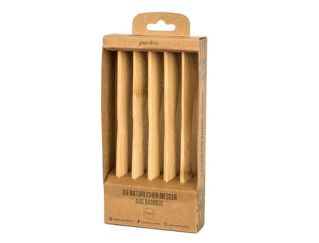 Faca PANDOO Reutilizáveis (Bambu - 5 Unidades - Castanho)