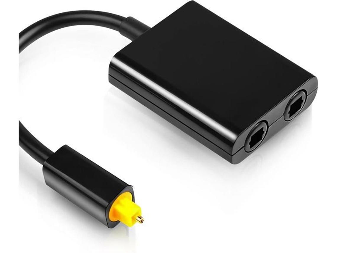 Xtvtx Divisor Óptico De Áudio 1 Para 2 Saídas, Distribuidor De Cabo Óptico Toslink, Adaptador De Fibra Óptica, Converte 14 Sss