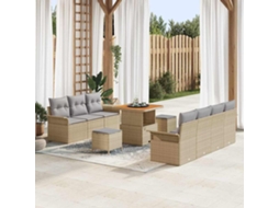 Vidaxl Conjunto De Sofá De Jardim 10 Unid. 9-número De Lugares