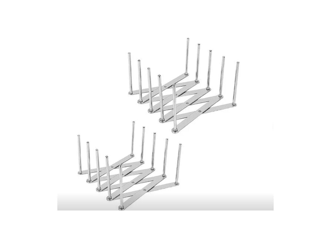 VYLARA Organizador Sofisticado De Tampas De Panela De Aço Inoxidável, Design Ajustável, Construção Durável, Suporte Expansível Que Economiza Espaço, Ideal Pa