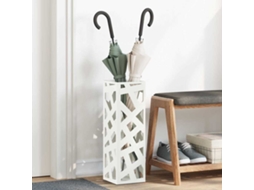 Vidaxl Suporte Para Guarda-chuva De Chuva Branco 15,5 X 15,5 X 49 Cm