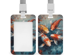 Porta Crachá Com Carimbo Peixe, Personalizável, Em Prova D Água, Protetor Crachás, Ideal Oficiais De