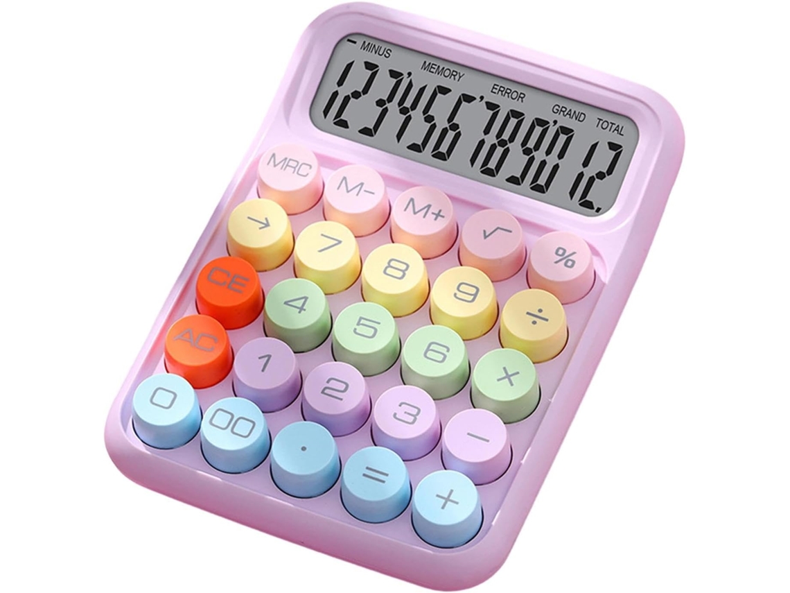 Calculadora Com Teclado Mecânico E Visor Lcd, Para Escola E Alunos