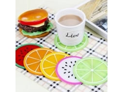 Conjunto De 5 Peças De Porta Copos Fofos Em Formato De Frutas, Em Silicone, Antiderrapantes, Para Tigelas E Com Isolamento Térmico. Nostalgia88