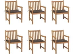 Garden Chair, Garden Chairs Vidaxl Cinzento-acastanhado Madeira (n/a)