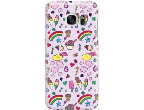 Capa Samsung Galaxy S7 FUNNYCASE Rainbow Rosa