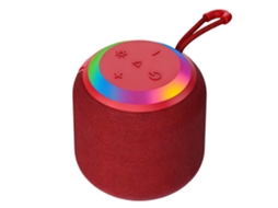 Caixa De Som Bluetooth Para Uso Externo, Com Capa De Tecido De Alta Qualidade, Luz Led, 5w, Bateria Com Duração De 3 A 4 Horas Vermelho. PAPRIKA