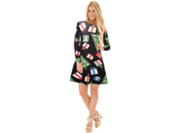 Vestido De Natal Laxiscreed De Manga Longa Com Decote Em O Para Festas E Ocasiões Especiais