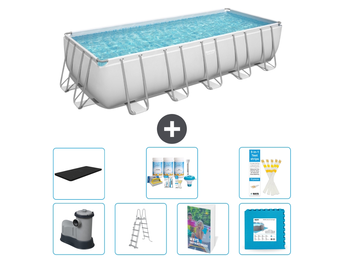 Bestway Piscina Bestway Power Steel Retangular - 640x274x132 Cm - 8-peças S536