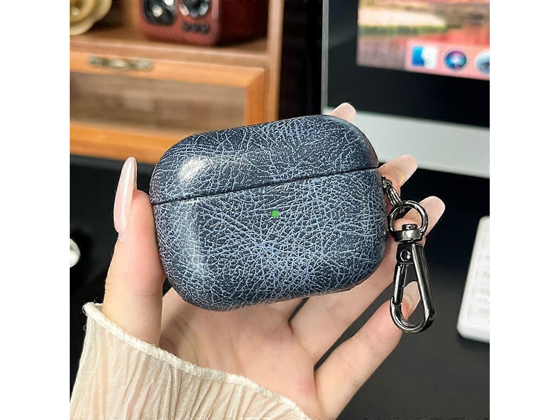 Capa Protetora Retrô Em Couro Oleado Para Fones De Ouvido Bluetooth Airpods Pro 2
