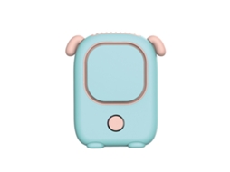 Ventilador de Pescoço Sem Lâminas Usb Portátil Azul Carregável