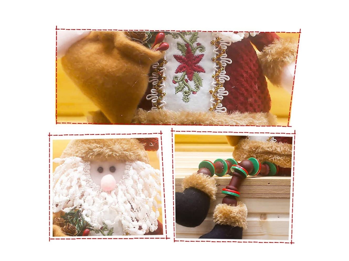 3Pcs Boneca Papai Noel Utensílios Domésticos Decorações de Natal