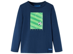 T-shirt De Manga Comprida Para Criança Azul-marinho 104