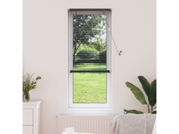 Vidaxl Cortina Veneziana Cinza Prata 150 X 40 Cm 25 Mm Pvc