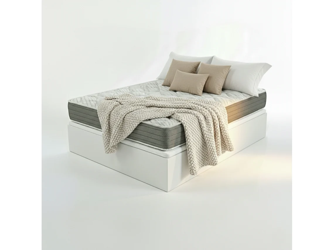 Pack PIKOLIN Sommier Branco + Colchão Viscoelástico Ceramic (90 x 200 - 52 Cm de Altura)