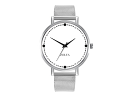 Reloj De Cuarzo Para Mujer Con Correa De Malla, Dial De Color Sólido, Casual (plata)