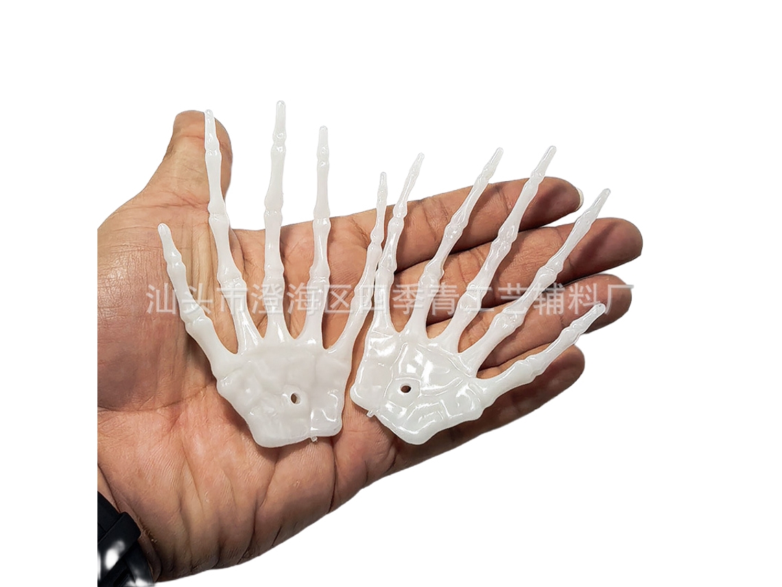 Laxiscreed Masse De Ossos Decorativos Com Luz Noturna Para Festa De Halloween, Par De Mãos De Plástico Assustadoras